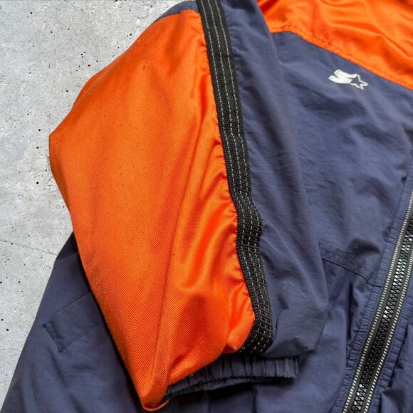 Vintage Denver Broncos Starter Jacket XL NFL Pro Line Blue Orange Full Zip READ - Picture 4 of 14